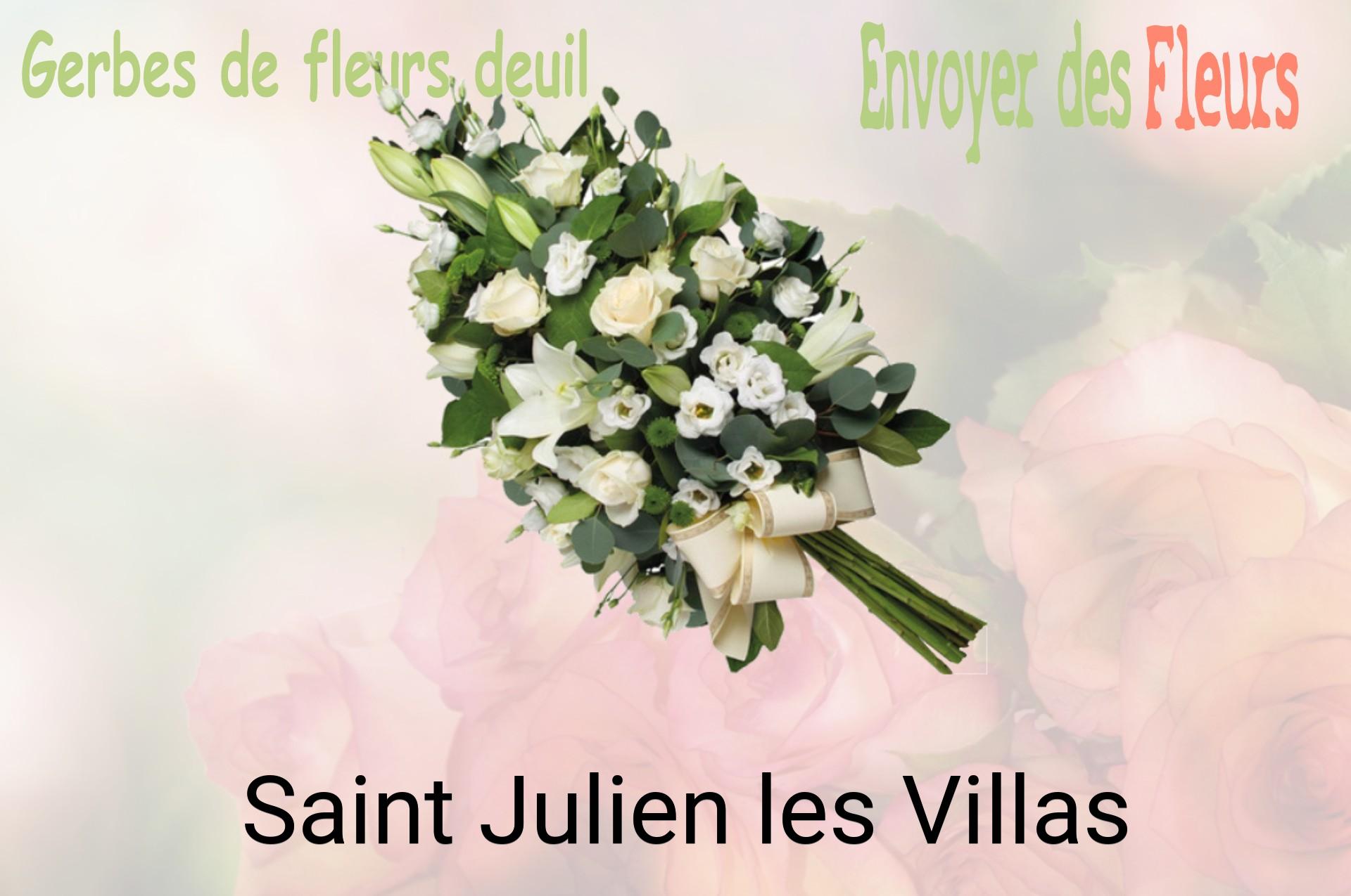 Gerbe de fleurs de deuil livrée à Saint-Julien-les-Villas
